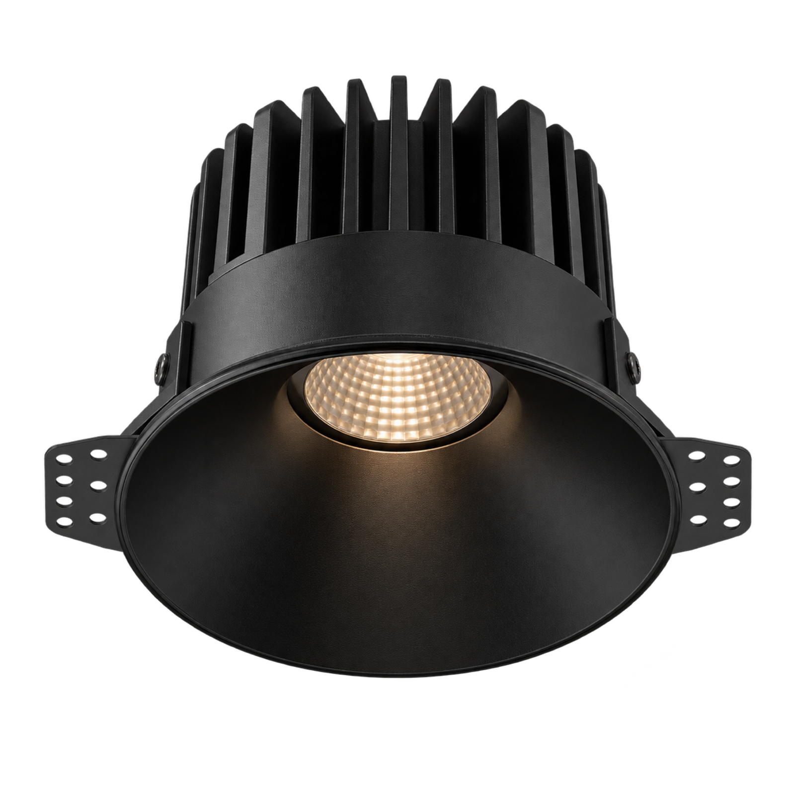 Black recessed downlight